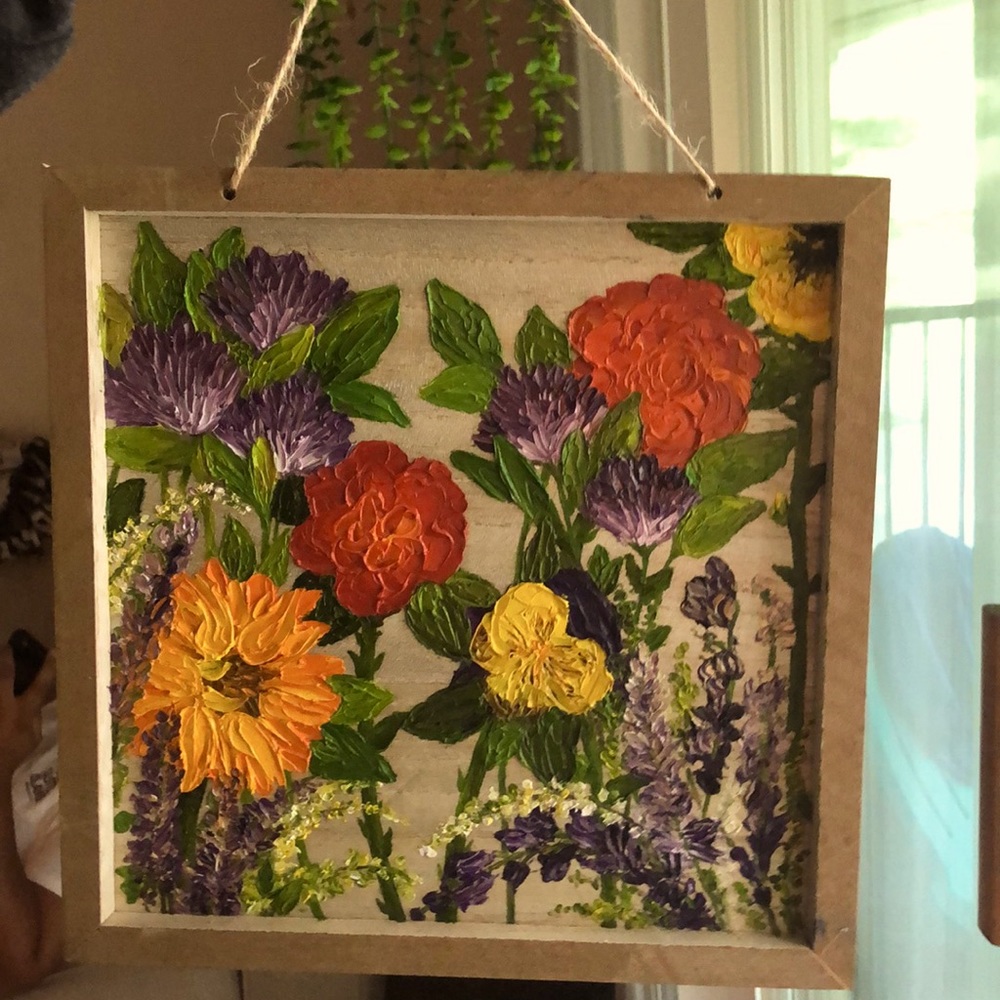 Floral textured Oil painting